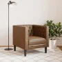 Sillón de piel de ante sintético marrón de , Sofás - Ref: Foro24-372658, Precio: 178,70 €, Descuento: %