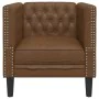 Sillón de piel de ante sintético marrón de , Sofás - Ref: Foro24-372658, Precio: 178,70 €, Descuento: %