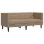 Sofá Chesterfield de 2 plazas cuero artificial marrón capuchino de , Sofás - Ref: Foro24-372664, Precio: 286,62 €, Descuento: %