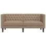 2-Sitzer Chesterfield Sofa Kunstleder Braun Cappuccino von , Sofas - Ref: Foro24-372664, Preis: 286,62 €, Rabatt: %