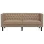 Sofá Chesterfield de 2 plazas cuero artificial marrón capuchino de , Sofás - Ref: Foro24-372664, Precio: 286,62 €, Descuento: %
