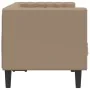 Sofá Chesterfield de 2 plazas cuero artificial marrón capuchino de , Sofás - Ref: Foro24-372664, Precio: 286,62 €, Descuento: %