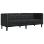 Sofá Chesterfield de 3 plazas cuero artificial negro de , Sofás - Ref: Foro24-372666, Precio: 299,26 €, Descuento: %
