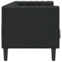 Sofá Chesterfield de 3 plazas cuero artificial negro de , Sofás - Ref: Foro24-372666, Precio: 299,26 €, Descuento: %