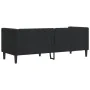 Sofá Chesterfield de 3 plazas cuero artificial negro de , Sofás - Ref: Foro24-372666, Precio: 299,26 €, Descuento: %
