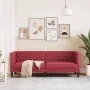 Sofá Chesterfield de 3 plazas cuero artificial rojo tinto de , Sofás - Ref: Foro24-372670, Precio: 262,64 €, Descuento: %
