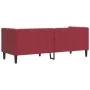 Sofá Chesterfield de 3 plazas cuero artificial rojo tinto de , Sofás - Ref: Foro24-372670, Precio: 262,64 €, Descuento: %