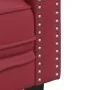 Sofá Chesterfield de 3 plazas cuero artificial rojo tinto de , Sofás - Ref: Foro24-372670, Precio: 262,64 €, Descuento: %