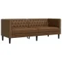 Sofá Chesterfield de 2 plazas piel de ante sintético marrón de , Sofás - Ref: Foro24-372672, Precio: 290,39 €, Descuento: %