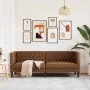 Sofá Chesterfield de 2 plazas piel de ante sintético marrón de , Sofás - Ref: Foro24-372672, Precio: 290,39 €, Descuento: %