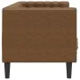 2-seater Chesterfield sofa in synthetic suede leather brown by , Sofas - Ref: Foro24-372672, Price: 290,39 €, Discount: %