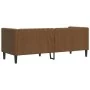 Sofá Chesterfield de 2 plazas piel de ante sintético marrón de , Sofás - Ref: Foro24-372672, Precio: 290,39 €, Descuento: %