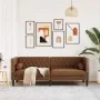 3-seater Chesterfield sofa in synthetic suede leather brown by , Sofas - Ref: Foro24-372702, Price: 362,31 €, Discount: %