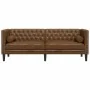 3-seater Chesterfield sofa in synthetic suede leather brown by , Sofas - Ref: Foro24-372702, Price: 362,31 €, Discount: %
