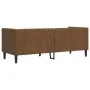 3-seater Chesterfield sofa in synthetic suede leather brown by , Sofas - Ref: Foro24-372702, Price: 362,31 €, Discount: %