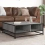 Mesa de centro madera ingeniería metal gris Sonoma 80x80x30 cm by , Coffee table - Ref: Foro24-848772, Price: 64,48 €, Discou...