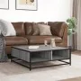 Mesa de centro madera ingeniería metal gris Sonoma 80x80x30 cm by , Coffee table - Ref: Foro24-848772, Price: 64,48 €, Discou...