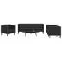 Juego de sofás Chesterfield 3 piezas cuero sintético negro de , Sofás - Ref: Foro24-3209267, Precio: 721,38 €, Descuento: %