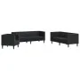 Juego de sofás Chesterfield 3 piezas cuero sintético negro de , Sofás - Ref: Foro24-3209267, Precio: 721,38 €, Descuento: %