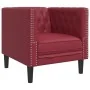 Juego de sofás Chesterfield 3 piezas cuero sintético rojo tinto de , Sofás - Ref: Foro24-3209271, Precio: 693,85 €, Descuento: %