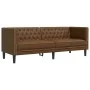 Chesterfield Sofa Set 3-teilig Kunstleder braun von , Sofas - Ref: Foro24-3209273, Preis: 764,15 €, Rabatt: %