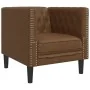 Juego de sofás Chesterfield 3 piezas cuero sintético marrón de , Sofás - Ref: Foro24-3209273, Precio: 764,15 €, Descuento: %