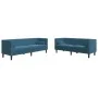 Set de sofás Chesterfield con cojines 2 piezas terciopelo azul de , Sofás - Ref: Foro24-3209299, Precio: 663,56 €, Descuento: %