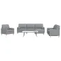 4-piece sofa set with footrest and cushions light gray fabric by , Sofas - Ref: Foro24-3278311, Price: 690,24 €, Discount: %