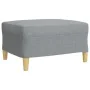 Juego de sofá 4 piezas con reposapiés y cojines tela gris claro de , Sofás - Ref: Foro24-3278311, Precio: 690,24 €, Descuento: %