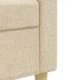 Juego de sofás 3 pzas con reposapiés y cojines tela crema de , Sofás - Ref: Foro24-3278345, Precio: 578,79 €, Descuento: %