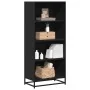 Estantería de madera de ingeniería negra 60x35x139 cm de , Librerías y estanterías - Ref: Foro24-3300840, Precio: 103,77 €, D...