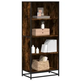 Estantería madera de ingeniería roble ahumado 60x35x139 cm de , Librerías y estanterías - Ref: Foro24-3300842, Precio: 94,89 ...