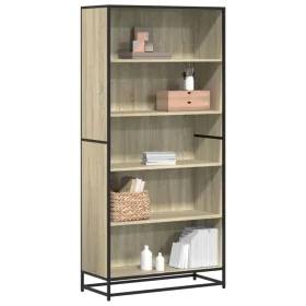 Estantería madera de ingeniería roble Sonoma 80,5x35x170,5 cm de , Librerías y estanterías - Ref: Foro24-3300856, Precio: 131...