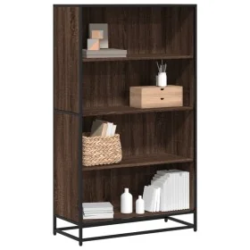 Estantería de madera de ingeniería marrón roble 80,5x35x139 cm de , Librerías y estanterías - Ref: Foro24-3300849, Precio: 11...