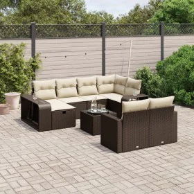 Set de sofás de jardín 11 pzas cojines ratán sintético marrón de , Conjuntos de jardín - Ref: Foro24-3266253, Precio: 646,70 ...