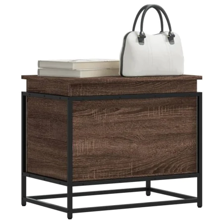 Caja de almacenaje con tapa madera marrón roble 60x40x51,5 cm de , Cestas para almacenaje - Ref: Foro24-848798, Precio: 54,68...