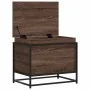 Caja de almacenaje con tapa madera marrón roble 60x40x51,5 cm de , Cestas para almacenaje - Ref: Foro24-848798, Precio: 54,68...