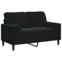 Sofá de 2 plazas con cojines terciopelo negro 120 cm by , Sofas - Ref: Foro24-3278214, Price: 246,60 €, Discount: %