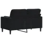 Sofá de 2 plazas con cojines terciopelo negro 120 cm by , Sofas - Ref: Foro24-3278214, Price: 246,60 €, Discount: %