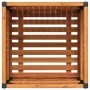 Jardinera de madera maciza de acacia y acero 45x45x44 cm de , Maceteros y jardineras - Ref: Foro24-367610, Precio: 79,38 €, D...