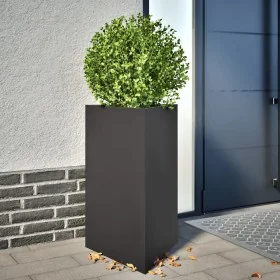 Jardineras triangulares 2 uds acero negro 50x43x75 cm von , Töpfe und Pflanzgefäße - Ref: Foro24-851172, Preis: 123,81 €, Rab...