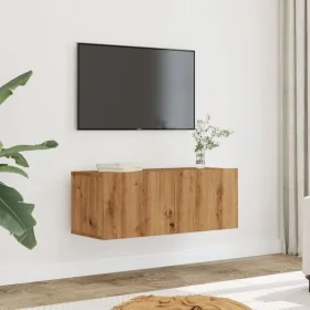 Muebles para TV de pared 2 unidades roble artesanal 80x30x30 cm de , Muebles TV - Ref: Foro24-857016, Precio: 78,23 €, Descue...