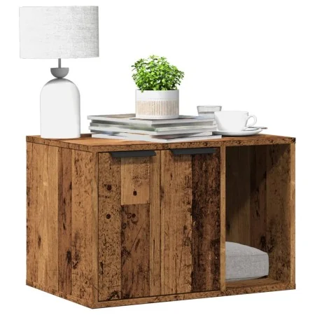 Mueble arenero para gatos madera envejecida 60x40x40 cm de , Mobiliario para gatos - Ref: Foro24-857731, Precio: 55,36 €, Des...