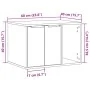 Mueble arenero para gatos madera envejecida 60x40x40 cm de , Mobiliario para gatos - Ref: Foro24-857731, Precio: 55,36 €, Des...