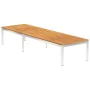 Tumbona de madera maciza de acacia y acero inoxidable by , Loungers - Ref: Foro24-46493, Price: 208,65 €, Discount: %
