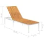 Tumbona de madera maciza de acacia y acero inoxidable by , Loungers - Ref: Foro24-46493, Price: 208,65 €, Discount: %