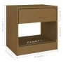 Mesita de noche madera maciza de pino marrón miel 40x31x40 cm by , Nightstands - Ref: Foro24-808069, Price: 39,25 €, Discount: %