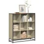Estantería madera y metal roble Sonoma 97,5x33x107,5 cm de , Librerías y estanterías - Ref: Foro24-3300861, Precio: 113,45 €,...