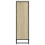 Estantería madera y metal roble Sonoma 97,5x33x107,5 cm de , Librerías y estanterías - Ref: Foro24-3300861, Precio: 113,45 €,...
