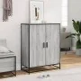 Zapatero madera de ingeniería y metal gris Sonoma 75x38x97,5 cm de , Zapateros y organizadores de calzado - Ref: Foro24-33008...